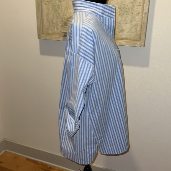 J. Jill blue white stripes tunic style top blouse Sz M - Picture 5 of 6